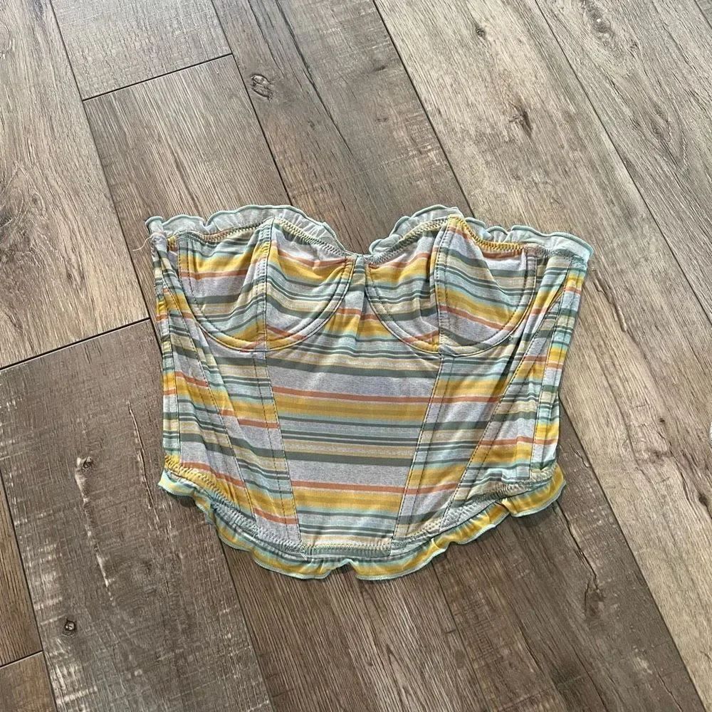 Urban Outfitters Women's Green and Silver Corset size m